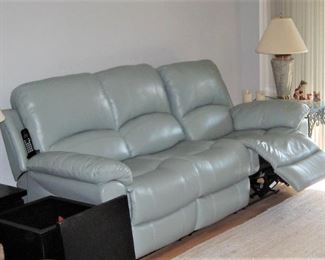 leather power recliner sofa