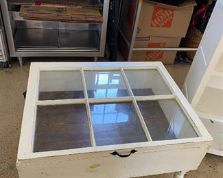 Glass-Framed Display coffee table