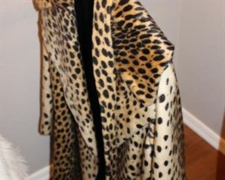 Faux Cheetah vintage coat