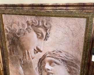 LARGE FRAMED PRINT     ; SEVERAL NICE PICTURES