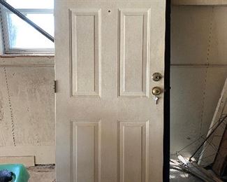 2-DOORS & STORM DOOR, APPROXIMATELY 32"X80"