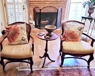 Pair french style chairs