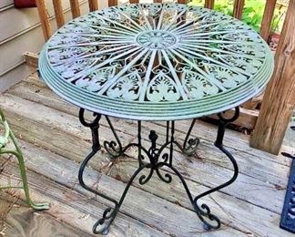 Outdoor metal table
