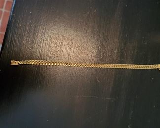 14kt gold rope bracelet
