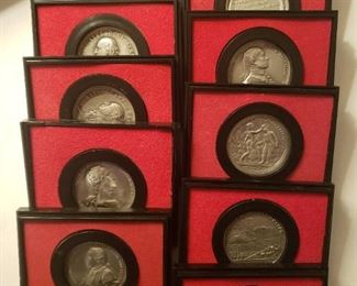 Pewter coin collection