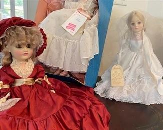 Dolls - Madam Alexander Elise (in box),  3 Effanbee Age of Elegance (Baby Lisa not pictured)