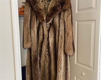 Fox full length coat