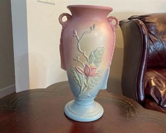 Large Selection of HULL Pottery. Magnolia Matt Vase 12 1/2" tall. 
