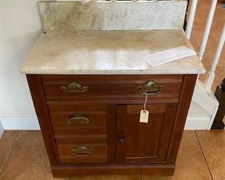 Antique Washstand with marble top