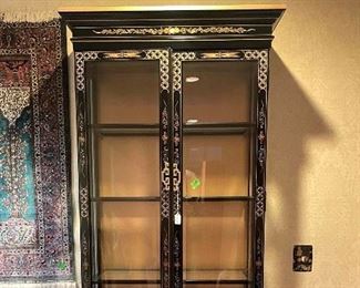 50% off! was  $675. Elegant Chinoiserie Display Cabinet.