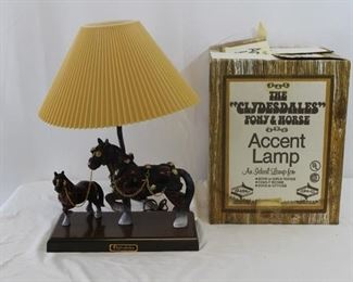 Vintage Gilbert "Clydesdales" Lamp