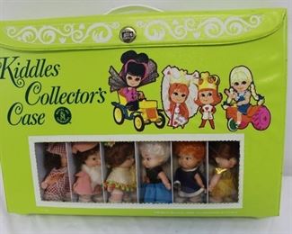 Vintage Mattel Kiddles Dolls in Green Collector's Case