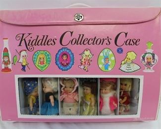 Vintage Mattel Kiddles Dolls in Pink Collector's Case