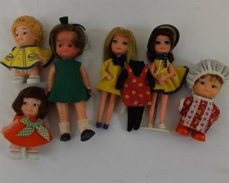 Vintage Mattel Kiddles Dolls in Pink Collector's Case