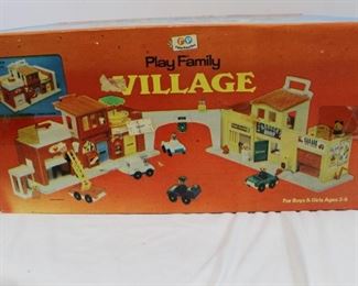 Vintage Fisher Price Play Family Village 