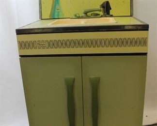 Vintage Sears Metal Kitchen Play Set & Accessories
