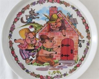 Oneida "Three Little Pigs" Plate Set