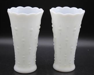 Vintage Milk Glass Vases