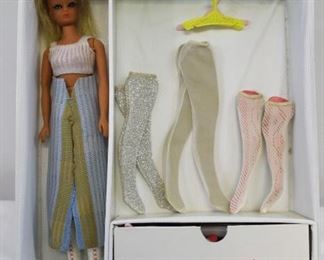 Vintage 1968 "The World of Barbie" Doll Case and doll