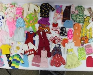 LOT 3. Collection of vintage hand-made Barbie doll clothes.