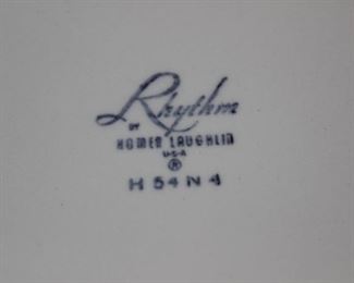 Vintage china, Homer Laughlin China Company Rhythm series, Capri pattern.