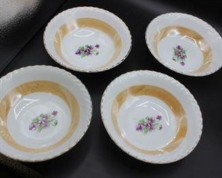 Vintage floral china bowls