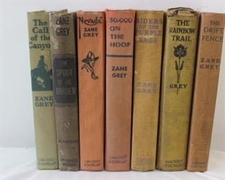 Vintage Zane Grey Book Collection