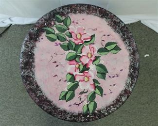 Floral Painted Outdoor Table