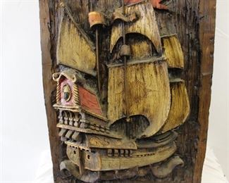 Carved Ship Art