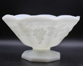 1960s Milk Glass Footed Bowl