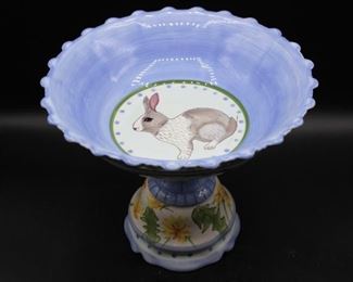 Vintage Danna Cullen Footed Bunny Bowl