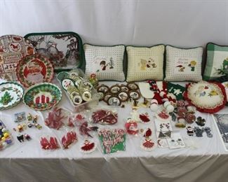 Vintage Christmas Serve ware, Décor, Ornaments & Pillows