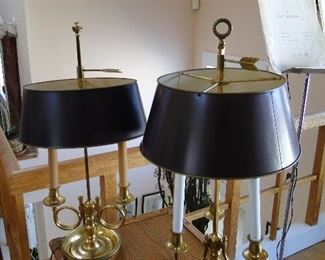 Brass Double Candelabra Lamps possibly English Slightly different styles $200 pair or $150 each