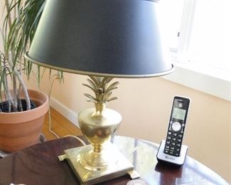 Pineapple Brass Lamp $75 (has some pitting)