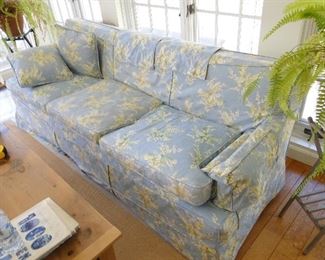 1960s Sofa with Lily of the Valley Slipcover $100