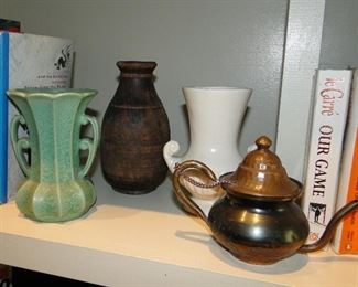 Israli Teapot $40, Pottery pieces $20 each