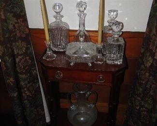 Misc. Crystal Decanters and Candlesticks $25-50 each