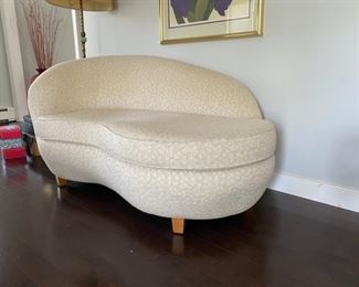 Organic Shape Mini Sofa   $500                                       Approx. Dimensions 62W x 34D x 30H