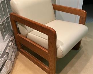 Modern Chair with Leather Upholstery $500