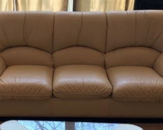 Italian Leather Sofa Set (Sofa + 2 Arm Chairs) $6,500