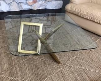 Brass Table with Glass top from D&D Building $1200