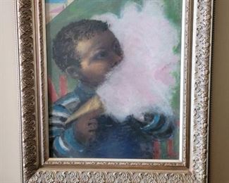 Black Boy with Cotton Candy by William Key
