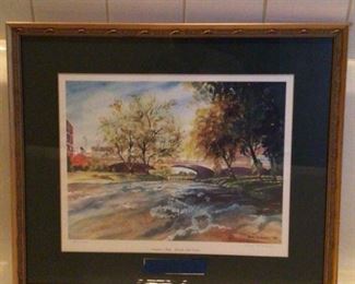 Dick Mitchell Camperdown Bridge Watercolor Signed and Numbered