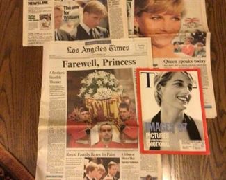 Newsprint Of Princess Dianas Passing
