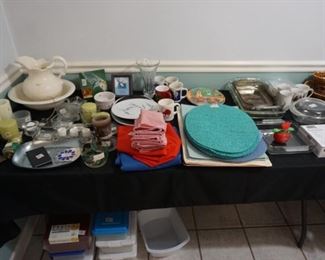 Assorted kitchen and household items