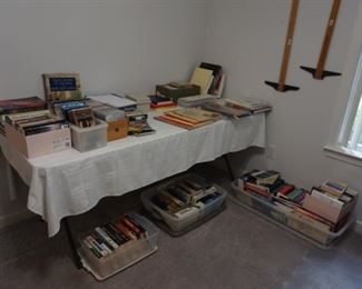 Books, cd's, dvd's office supplies, calligraphy supplies