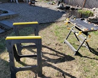Sears Craftsman Work Bench and Folding Saw Horses