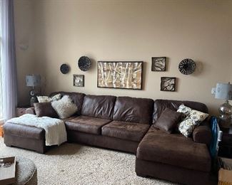 Brown sectional 