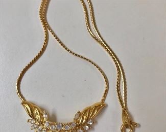 $20 Rhinestone gold tone necklace 