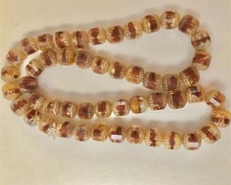 $30  Faceted brown beaded necklace 